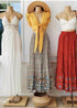 Boho Skirts in Red Crimson For Women